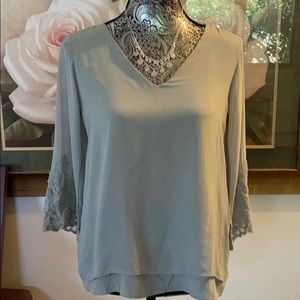 Gold Hawk Silk embroidered blouse